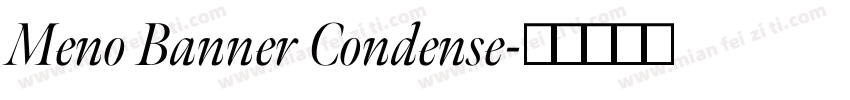 Meno Banner Condense字体转换